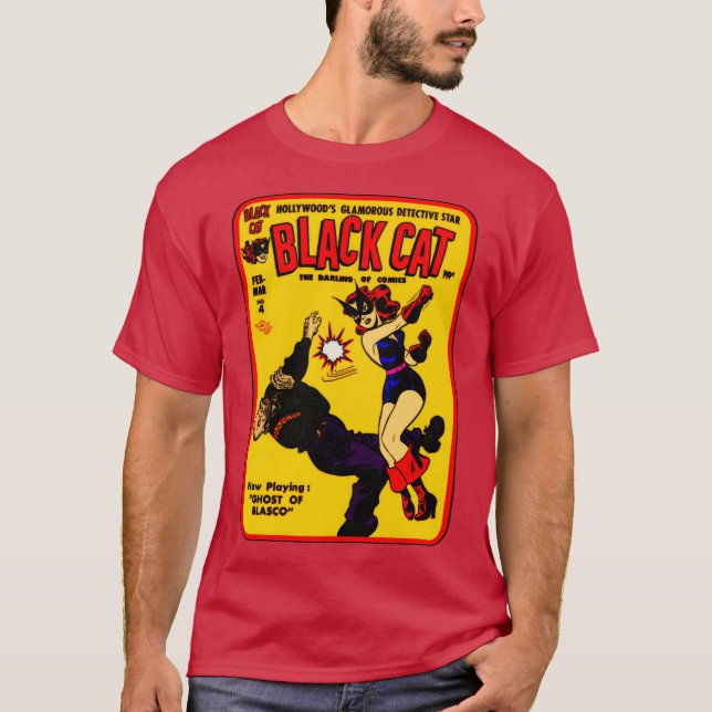 1940's Black Cat Comic T-Shirt (Front)