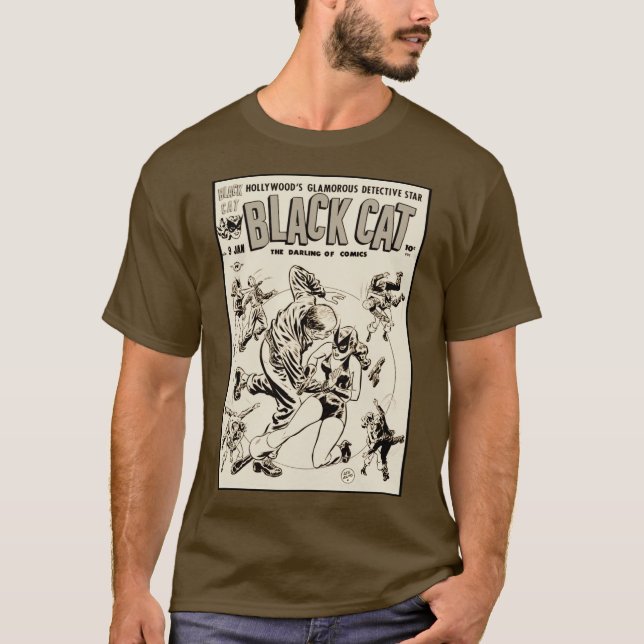 1940's Black Cat Comics T-Shirt (Front)