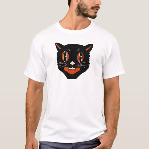 1940s Black Cat Design T_Shirt