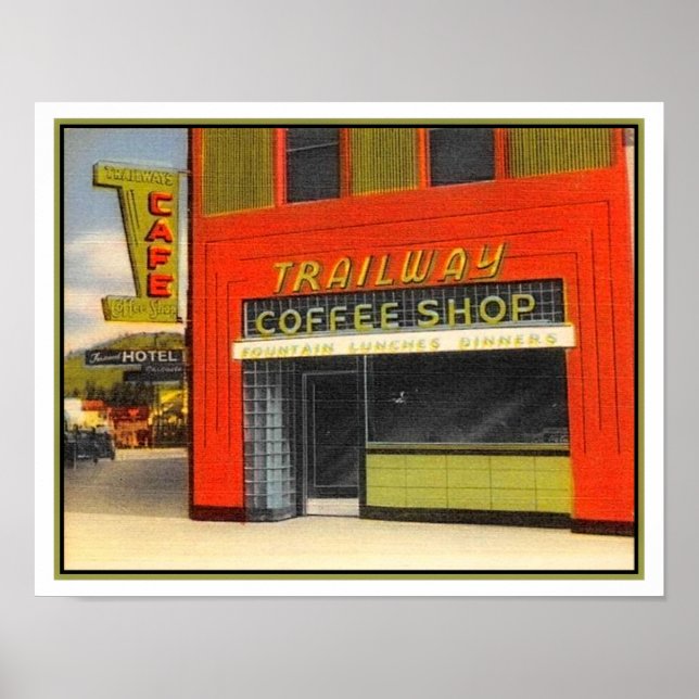 1940's Cafe- Coffee Shop Poster (Front)