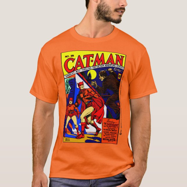 1940's Cat-Man Comic T-Shirt (Front)