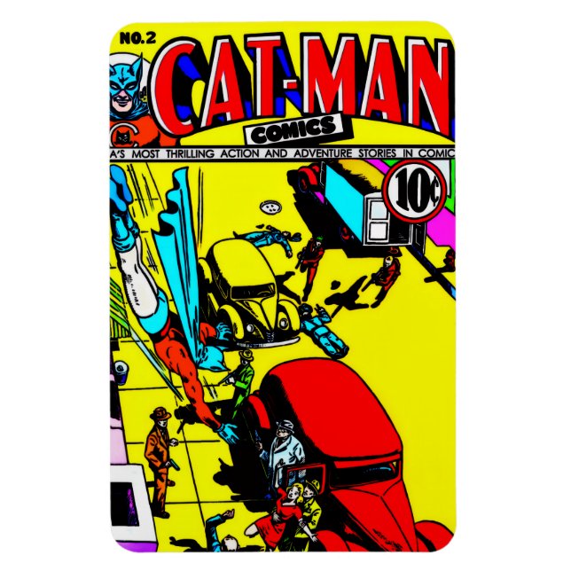 1940's CAT-MAN Comics Magnet (Vertical)