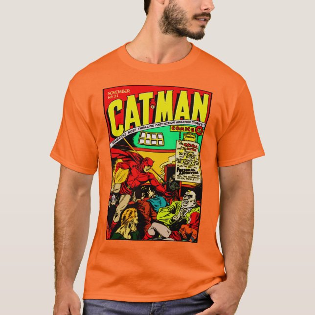 1940's CAT-MAN Comics T-Shirt  (Front)