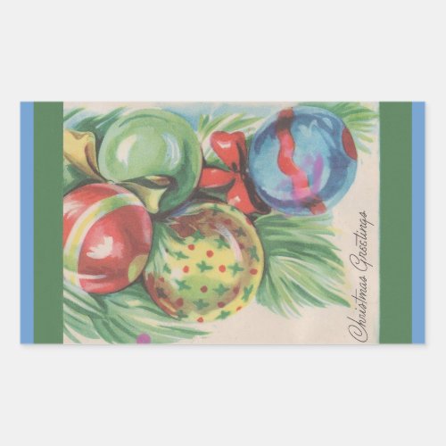 1940s Christmas Ornaments Sticker