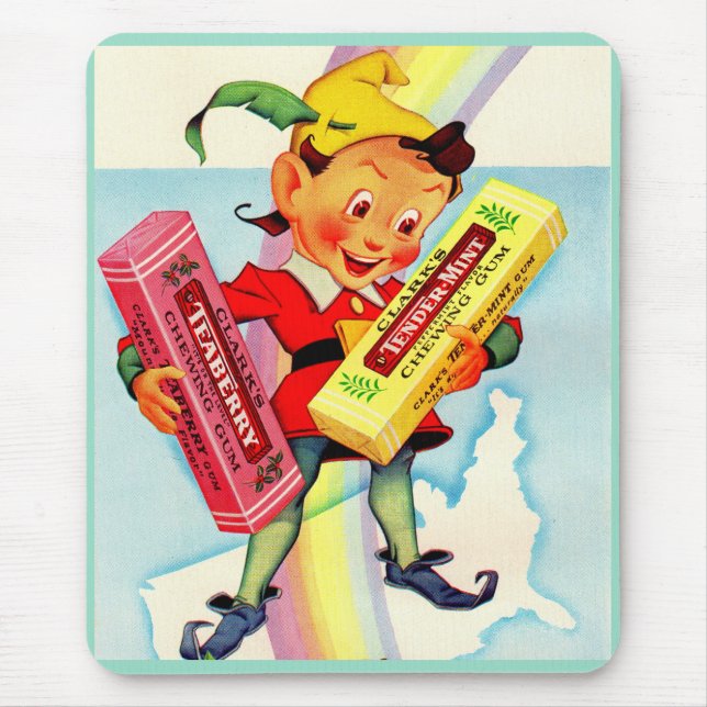 1940s Clark’s chewing gum elf Mouse Pad (Front)