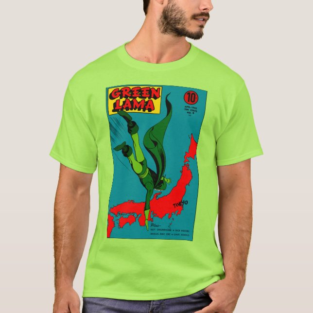 1940's Classic Green Lama T-Shirt (Front)