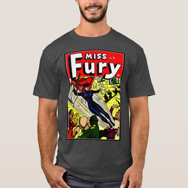 1940's Classic Miss Fury Comics T-Shirt (Front)