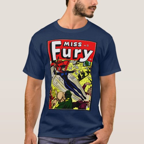 1940s Classic Miss Fury Comics T_Shirt