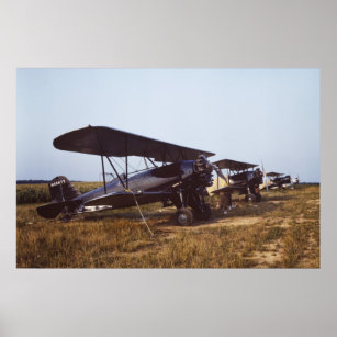 1940s Crop Duster Biplanes Poster