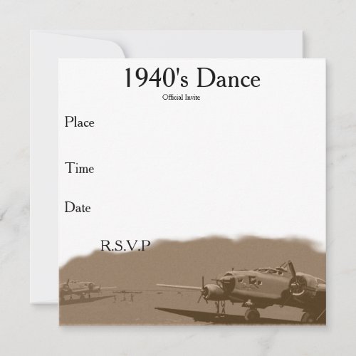 1940s Dance Invite