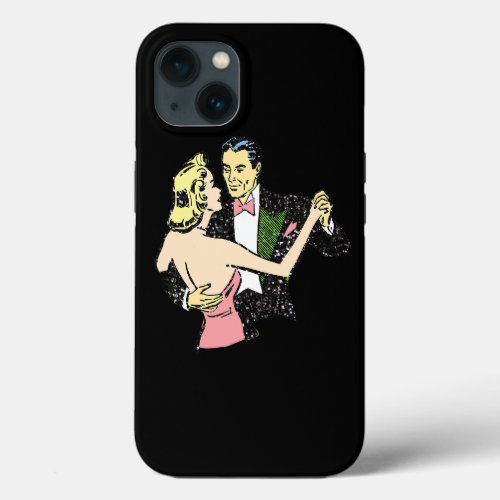 1940s dancing couple vintage style ballroom distre iPhone 13 case