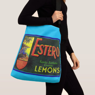 1940s Estero lemons fruit crate label print Crossbody Bag