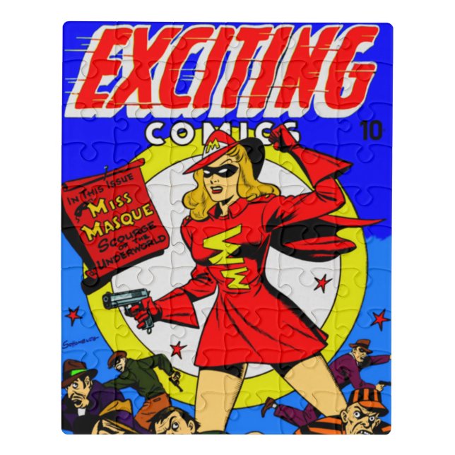 1940's EXCITING Comics Acrylic Puzzle (Puzzle Vertical)
