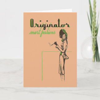 1940's Fashion Illustration Greeting or Note Card