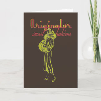 1940's Fashion Illustration Greeting or Notecard