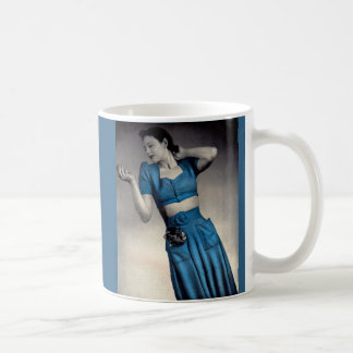 1940s fashion photo midriff style coffee mug