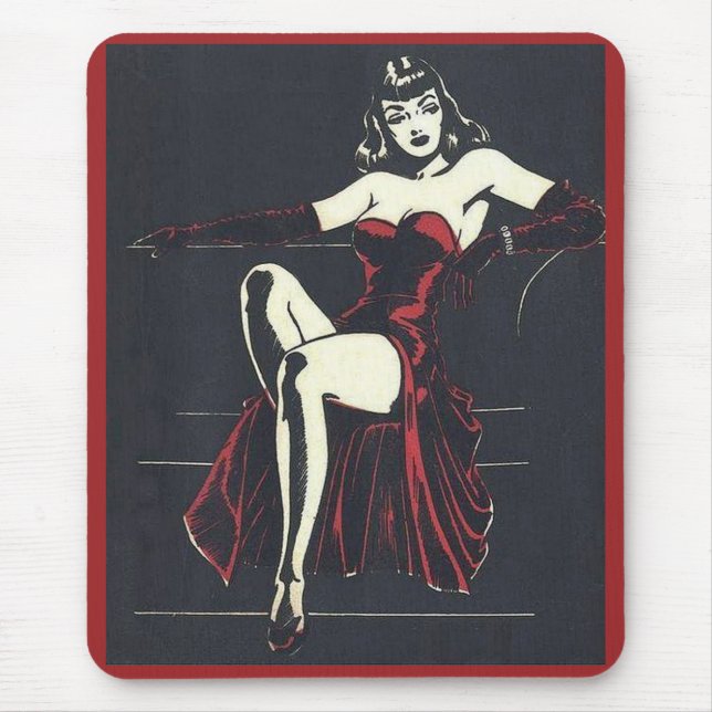 1940s femme fatale mouse pad (Front)