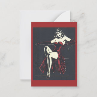 1940s femme fatale note card