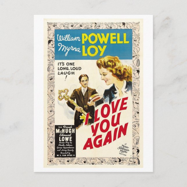 1940s film I Love You Again Postcard (Front)