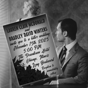 1940's Film Noir Wedding Invitation