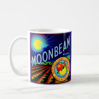 1940s fruit crate label Moonbeam brand citrus Coffee Mug