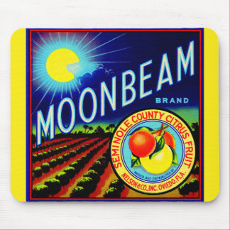 1940s fruit crate label Moonbeam brand citrus Mouse Pad