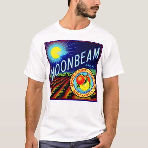 1940s fruit crate label Moonbeam brand citrus T_Shirt