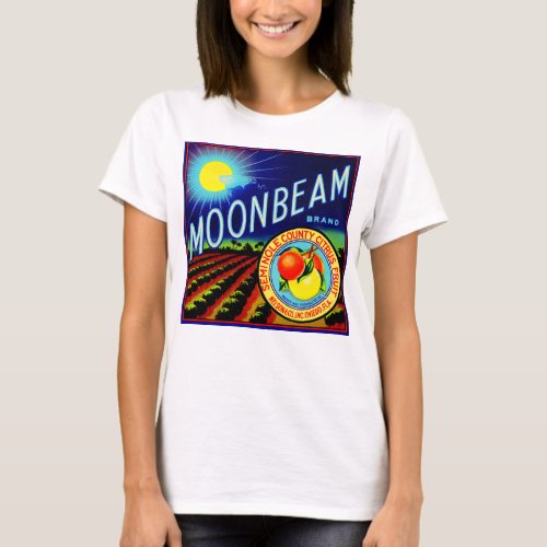 1940s fruit crate label Moonbeam brand citrus T_Shirt