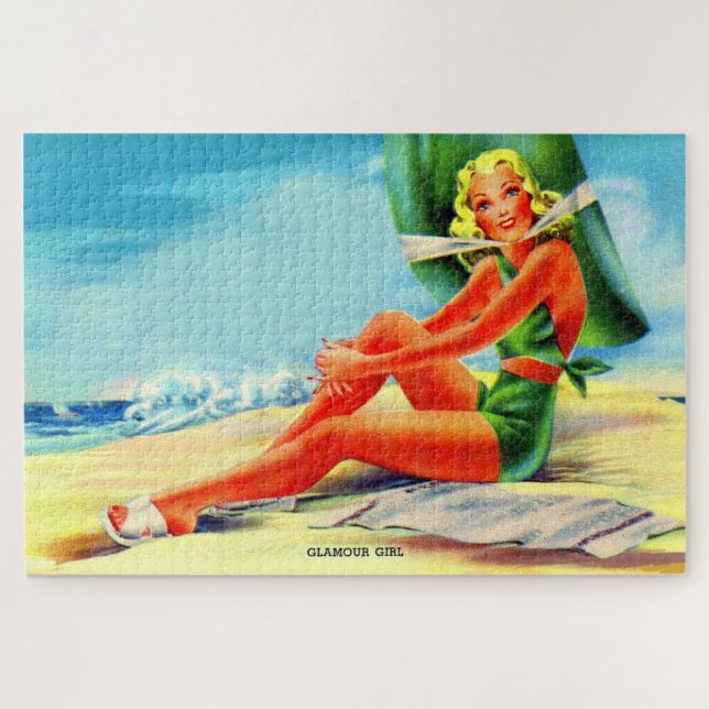 1940s glamour girl jigsaw puzzle (Horizontal)