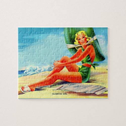 1940s glamour girl jigsaw puzzle