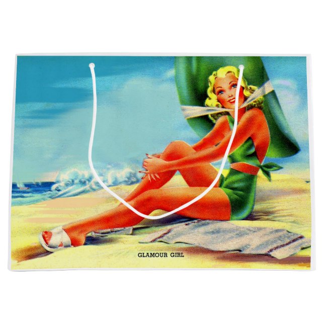 1940s glamour girl large gift bag (Front)