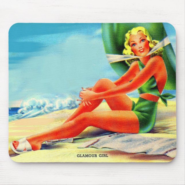 1940s glamour girl mouse pad (Front)