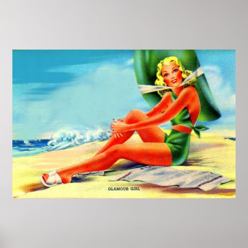 1940s glamour girl poster