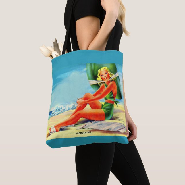 1940s glamour girl tote bag (Close Up)