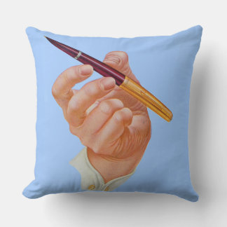 1940s hand me a pen throw pillow