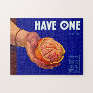 1940s Have One orange crate label Jigsaw Puzzle