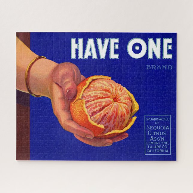 1940s Have One orange crate label Jigsaw Puzzle (Horizontal)