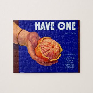 1940s Have One orange crate label Jigsaw Puzzle