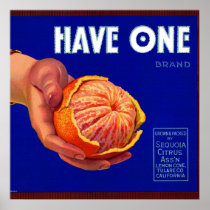 1940s Have One orange crate label