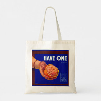 1940s Have One orange crate label print Tote Bag