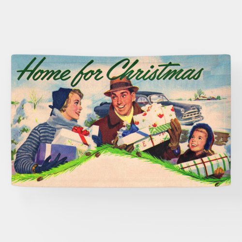 1940s Home for Christmas Banner