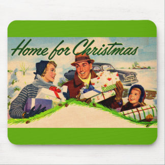 1940s Home for Christmas Mouse Pad