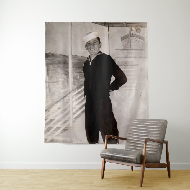 1940s jaunty sailor tapestry (In Situ)