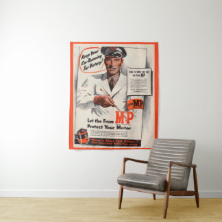 1940s Keep Your Car Running for Victory ad Tapestry