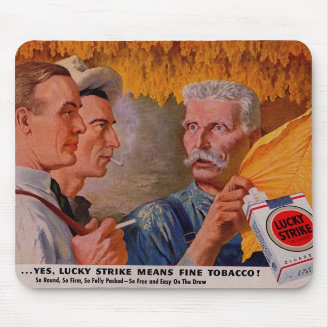 1940s Lucky Strike Means Fine Tobacco Mouse Pad (Front)