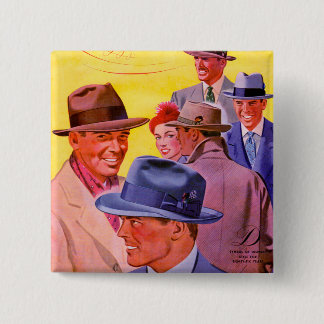 1940s men in hats button