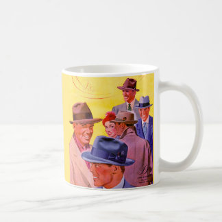 1940s men in hats coffee mug