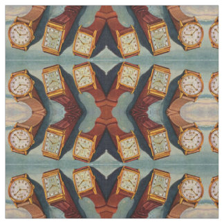 1940s men's wristwatches print fabric
