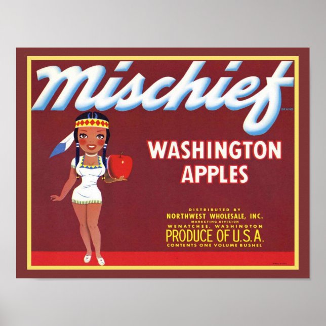 1940's Mischief Washington Apples Poster (Front)