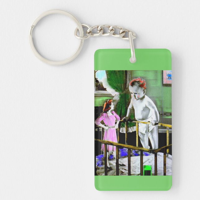 1940s mother and her giant baby keychain (Front)